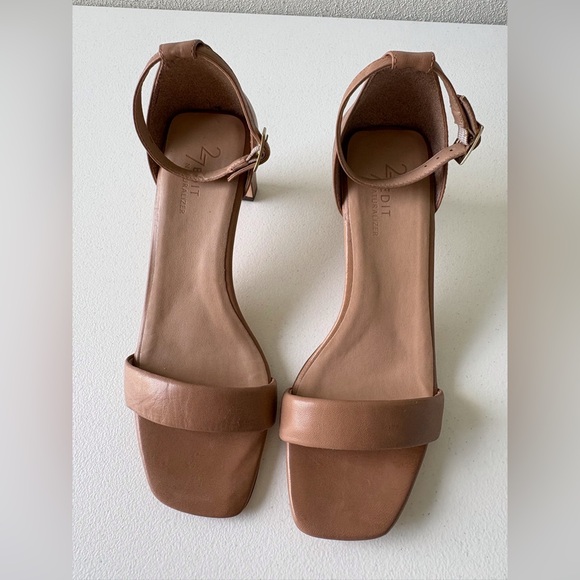 Naturalizer 27 Edit Iriss Ankle Strap Nude Dress Sandal Size 7.5W Leather Upper - Picture 6 of 10
